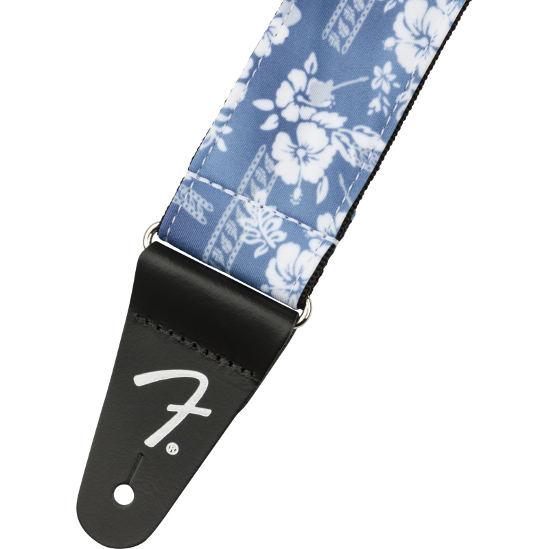 Fender 2" Hawaiian Strap, Blue Floral - 2 Fender 2" Hawaiian Strap, Blue Floral - 2