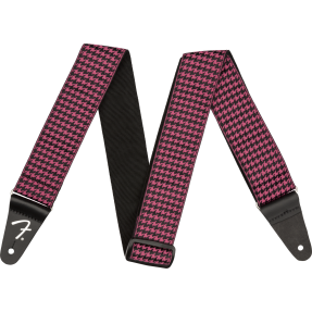 Fender Houndstooth Strap, Pink - 1