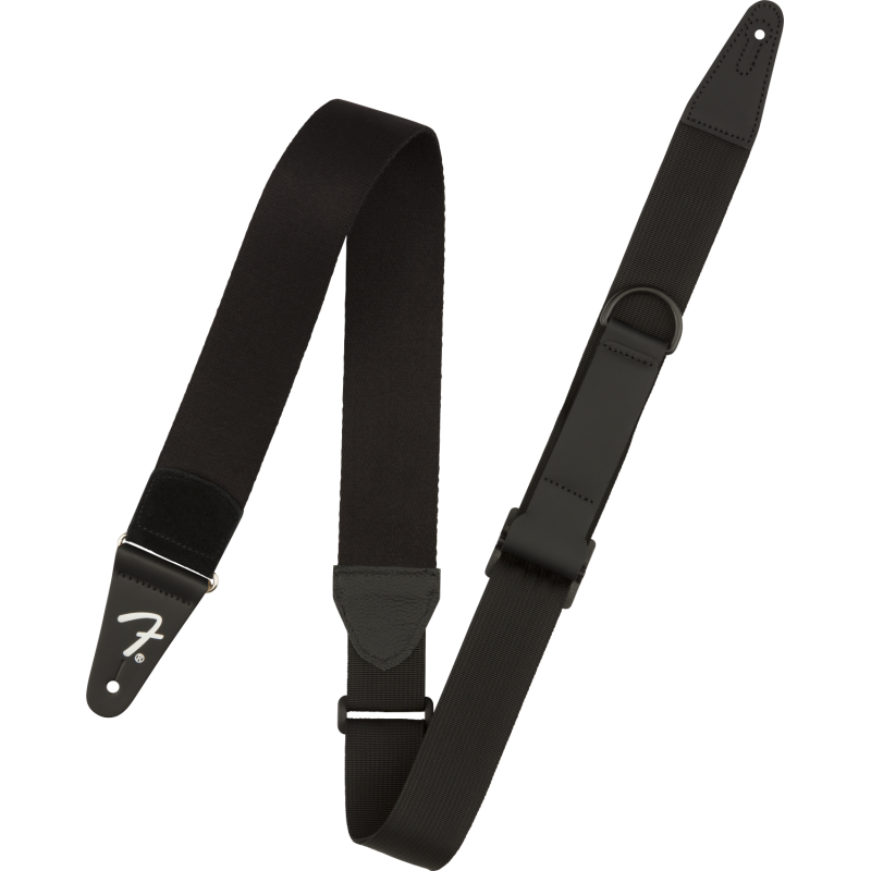 Fender  Right Height™ Rayon Strap, Black, 2" - 3