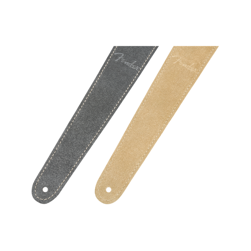 Fender 2" Suede Strap, Gray/Tan, Reversible - 4 Fender 2" Suede Strap, Gray/Tan, Reversible - 4