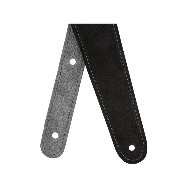 Fender 2" Suede Strap, Black/Gray, Reversible - 5 Fender 2" Suede Strap, Black/Gray, Reversible - 5