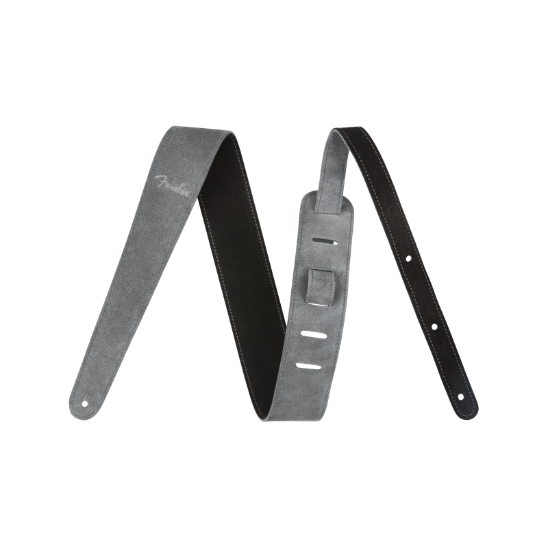 Fender 2" Suede Strap, Black/Gray, Reversible - 6 Fender 2" Suede Strap, Black/Gray, Reversible - 6