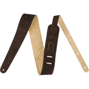 Fender 2" Suede Strap, Brown/Tan, Reversible - 1