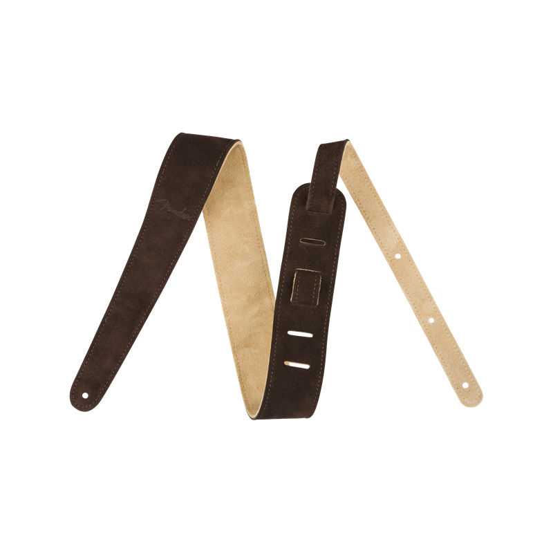 Fender 2" Suede Strap, Brown/Tan, Reversible - 1 Fender 2" Suede Strap, Brown/Tan, Reversible - 1