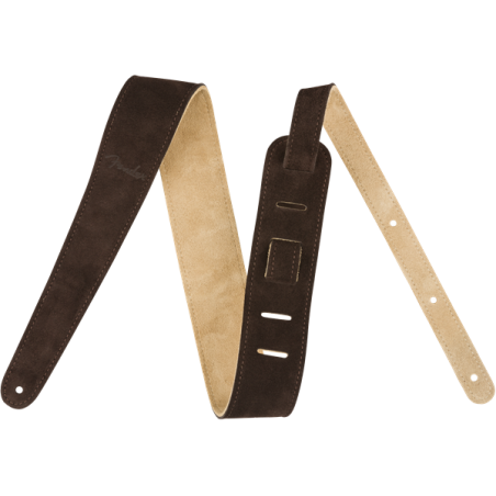 Fender 2" Suede Strap, Brown/Tan, Reversible - 1