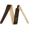 Fender 2" Suede Strap, Brown/Tan, Reversible - 1 Fender 2" Suede Strap, Brown/Tan, Reversible - 1