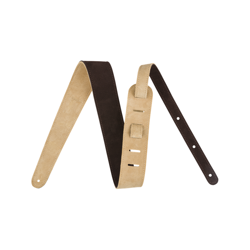 Fender 2" Suede Strap, Brown/Tan, Reversible - 6 Fender 2" Suede Strap, Brown/Tan, Reversible - 6