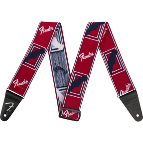 Fender Weighless™ 2" Mono Strap, Red/White/Blue - 1