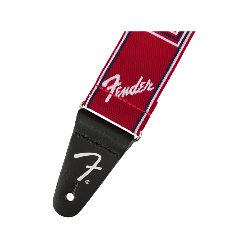 Fender Weighless™ 2" Mono Strap, Red/White/Blue - 2