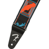 Fender Neon Monogrammed Strap, Blue and Orange, 2" - 2 Fender Neon Monogrammed Strap, Blue and Orange, 2" - 2