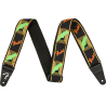 Fender Neon Monogrammed Strap, Green and Orange, 2" - 1 Fender Neon Monogrammed Strap, Green and Orange, 2" - 1
