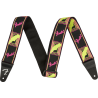 Fender Neon Monogrammed Strap, Pink and Yellow, 2" - 1 Fender Neon Monogrammed Strap, Pink and Yellow, 2" - 1