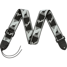 Fender  2" Monogrammed Strap, Black/Light Grey/Dark Grey - 1