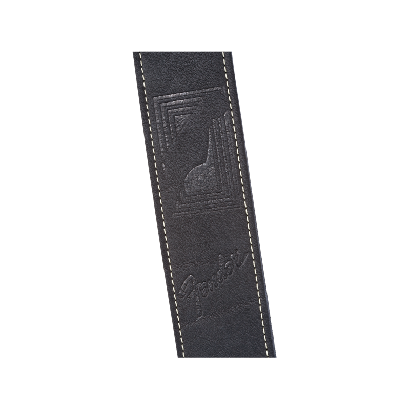 Fender  Monogram Leather Strap, Black - 2