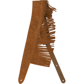 Fender  Suede Fringe Strap, Brown - 1