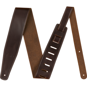 Fender Broken-In Leather Strap, Brown 2.5" - 1