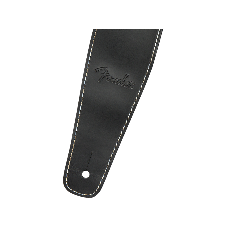 Fender Broken-In Leather Strap, Black 2.5" - 2