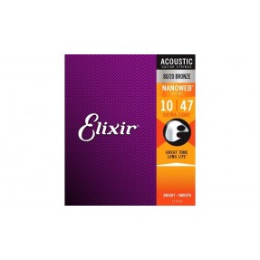 ELIXIR 11002 NanoWeb Bronze 80-20 - Struny do akustyka 10-47