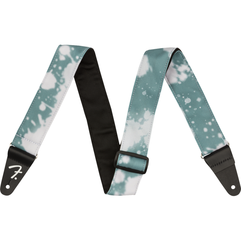 Fender Tie Dye Acid Wash Strap, Teal - 1