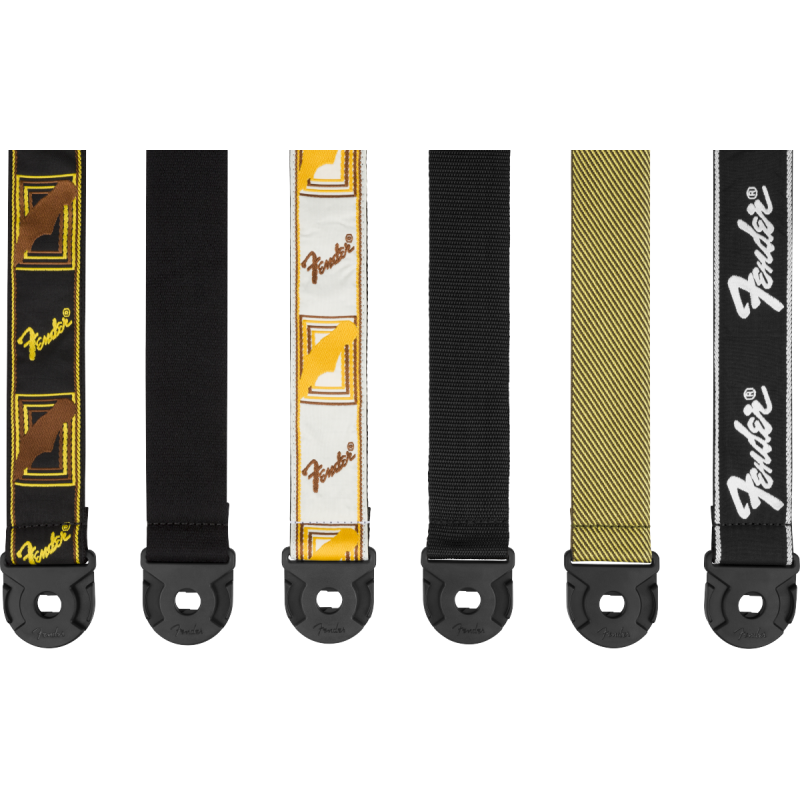 Fender Quick Grip Locking End Strap, Black Polypro, 2" - 4 Fender Quick Grip Locking End Strap, Black Polypro, 2" - 4