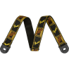 Fender Quick Grip Locking End Strap, Black, Yellow and Brown, 2" - 1 Fender Quick Grip Locking End Strap, Black, Yellow and Brown, 2" - 1