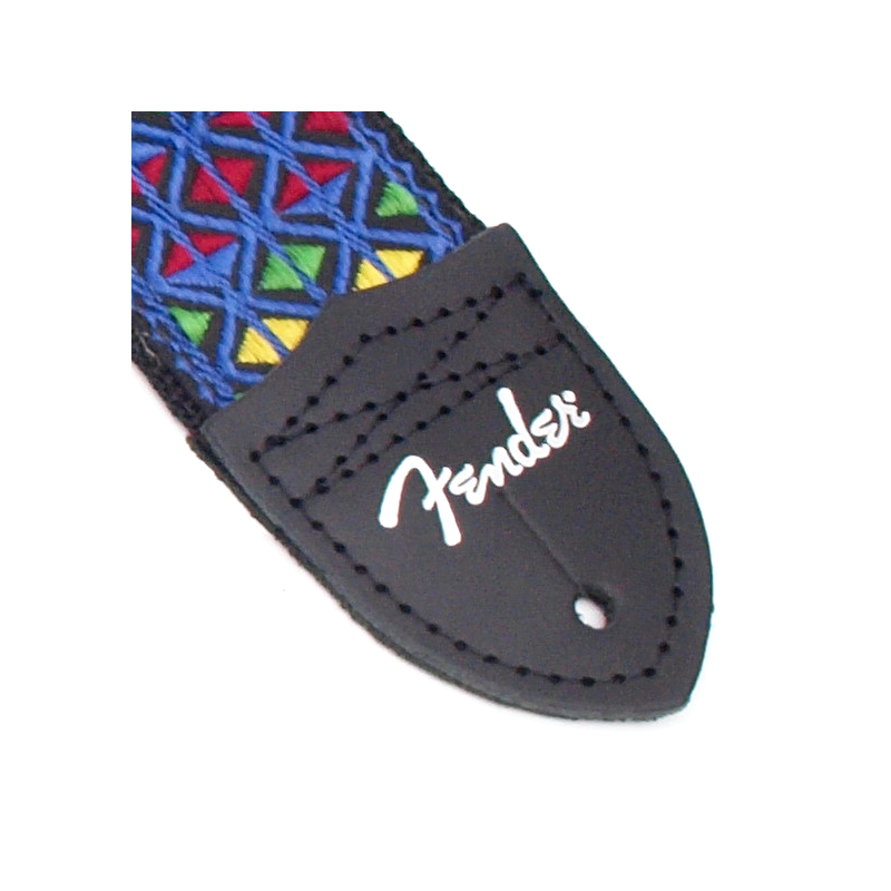 Fender Eric Johnson "The Walter" Signature Strap, Blue with Multi-Colored Triangle Pattern - 1