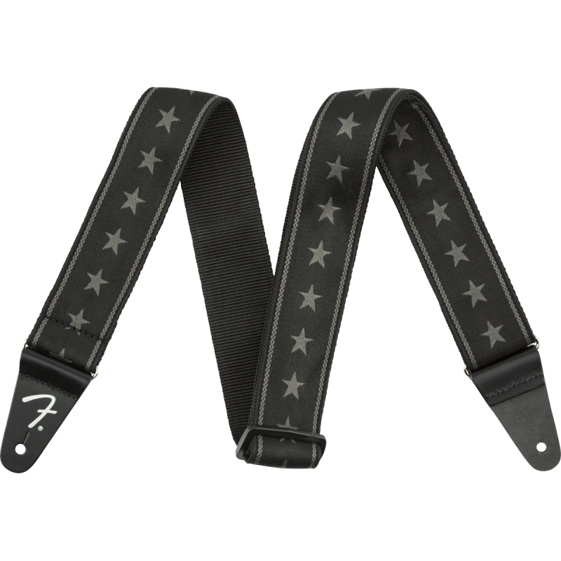Fender  Nylon Stars and Stripes Strap, Black/Grey - 1