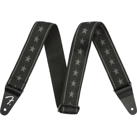 Fender  Nylon Stars and Stripes Strap, Black/Grey - 1