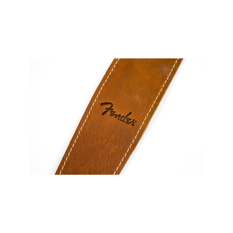 Fender  Ball Glove Leather Strap, Brown - 3