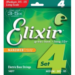 ELIXIR 14077 NanoWeb Bass 4-String - Struny do basu 45-105