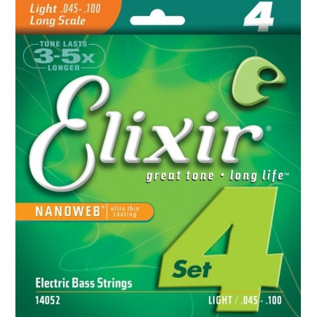 ELIXIR 14052 NanoWeb Bass 4-String - Struny do basu 45-100