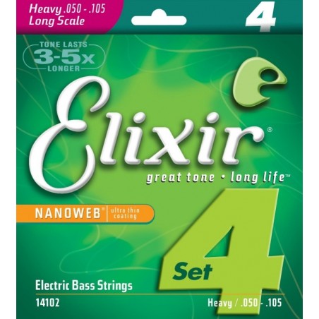 ELIXIR 14102 NanoWeb Bass 4-String - Struny do basu 50-105