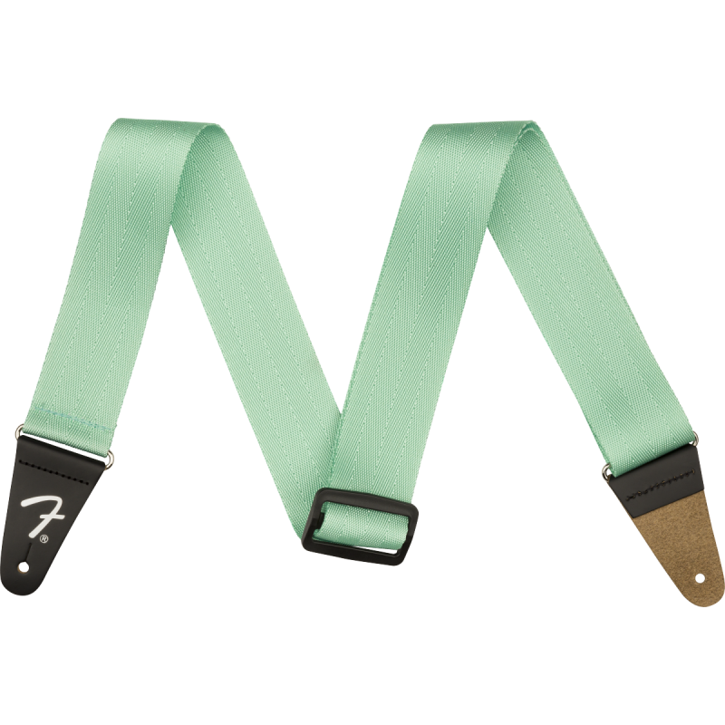 Fender 2" Am Pro Seat Belt Strap, Mystic Surf Green - 1 Fender 2" Am Pro Seat Belt Strap, Mystic Surf Green - 1