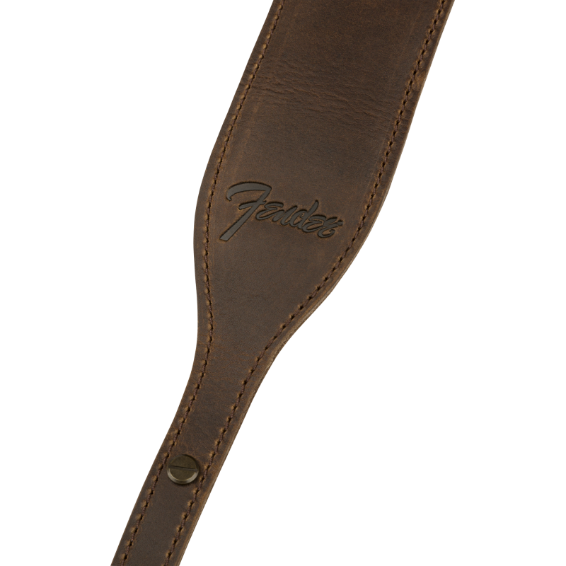 Fender Paramount Banjo Leather Strap, Brown - 4 Fender Paramount Banjo Leather Strap, Brown - 4
