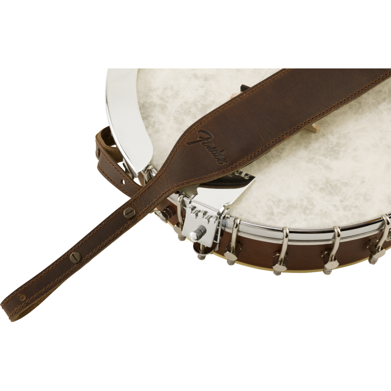 Fender Paramount Banjo Leather Strap, Brown - 5 Fender Paramount Banjo Leather Strap, Brown - 5