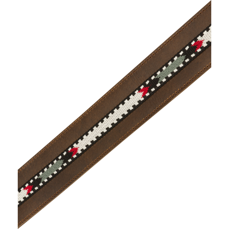 Fender Paramount Acoustic Leather Strap, Brown - 3 Fender Paramount Acoustic Leather Strap, Brown - 3