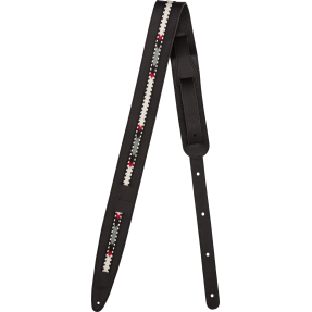 Fender Paramount Acoustic Leather Strap, Black - 1