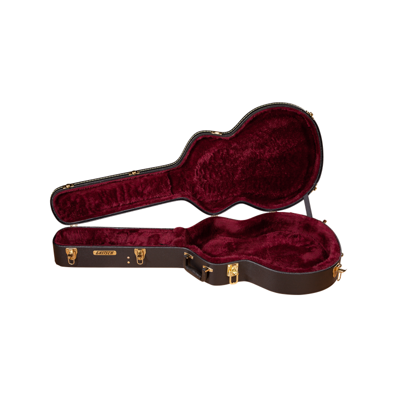 Gretsch G6267 16" Deluxe Thin Hollow Body Electric Hardshell Case, Black - 1 Gretsch G6267 16" Deluxe Thin Hollow Body Electric Hardshell Case, Black - 1