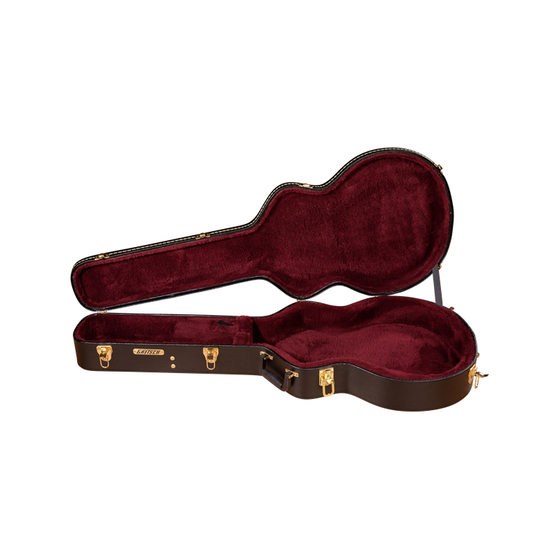 Gretsch G6242L 17" Deluxe Hollow Body Electric Hardshell Case, Black - 1 Gretsch G6242L 17" Deluxe Hollow Body Electric Hardshell Case, Black - 1