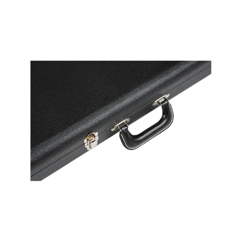 Fender G&G Deluxe Jazz Bass Hardshell Case, Black with Orange Plush Interior, Fender Amp Logo - 5