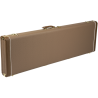 Fender G&G Deluxe Jazz Bass Hardshell Case, Brown with Gold Plush Interior - 1 Fender G&G Deluxe Jazz Bass Hardshell Case, Brown with Gold Plush Interior - 1