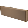 Fender G&G Deluxe Jazz Bass Hardshell Case, Brown with Gold Plush Interior - 2 Fender G&G Deluxe Jazz Bass Hardshell Case, Brown with Gold Plush Interior - 2