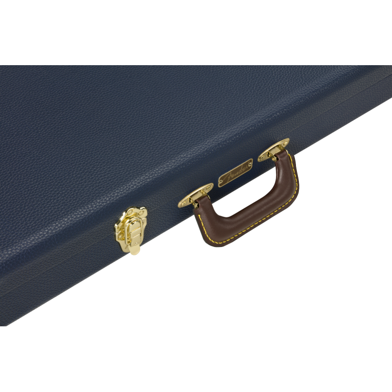 Fender Classic Series Wood Case Strat/Tele, Navy Blue - 2 Fender Classic Series Wood Case Strat/Tele, Navy Blue - 2