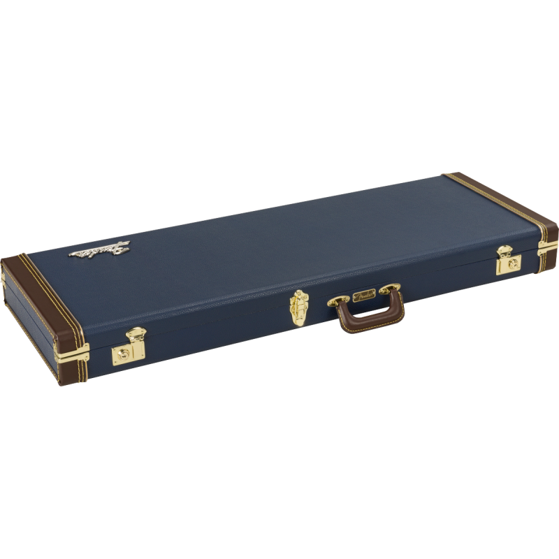 Fender Classic Series Wood Case Strat/Tele, Navy Blue - 3 Fender Classic Series Wood Case Strat/Tele, Navy Blue - 3