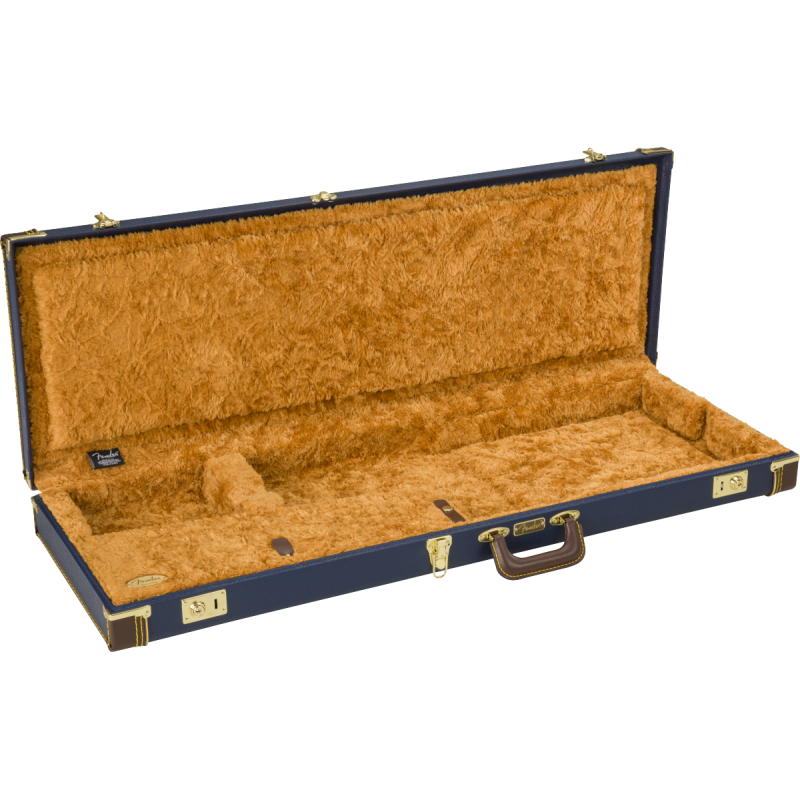 Fender Classic Series Wood Case Strat/Tele, Navy Blue - 4 Fender Classic Series Wood Case Strat/Tele, Navy Blue - 4