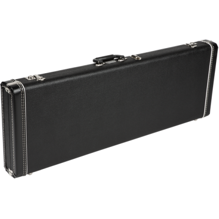 Fender G&G Standard Strat/Tele Hardshell Case, Black with Black Acrylic Interior - 1