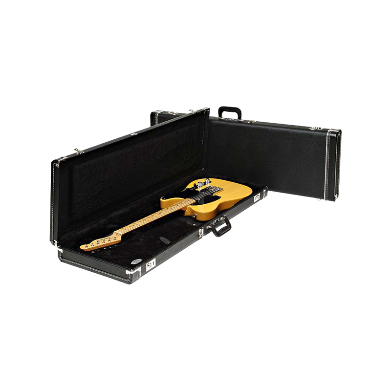 Fender G&G Standard Strat/Tele Hardshell Case, Black with Black Acrylic Interior - 6