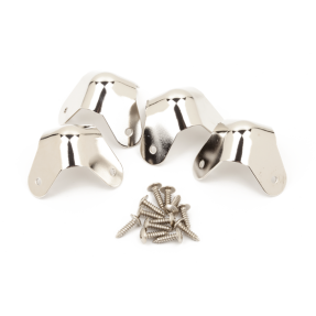 Fender Pure Vintage 3-Screw Mount Amplifier Corners, (4), Nickel - 1