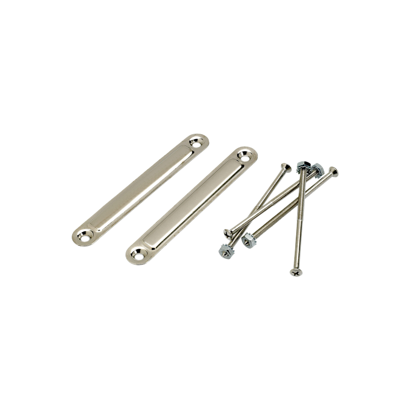 Fender Pure Vintage Medium Chassis Straps, (2), Nickel - 1 Fender Pure Vintage Medium Chassis Straps, (2), Nickel - 1