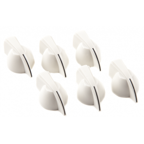 Fender Chicken Head Amplifier Knobs, (6), White - 1